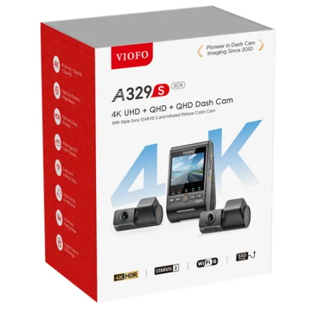 VIOFO A329S 3CH – Kamera Samochodowa 4K HDR SSD do 4TB